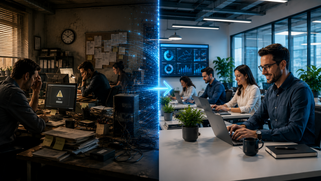 Antes e depois do outsourcing de TI: o que realmente muda